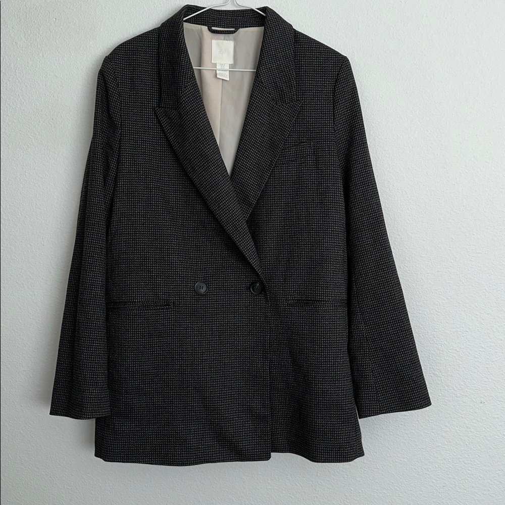 H&M Black Double-Breasted Blazer